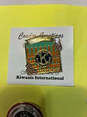 Kiwanis International Lapel Pin Lot of 7 - 100th Anniversary, Gold Plated, Presi